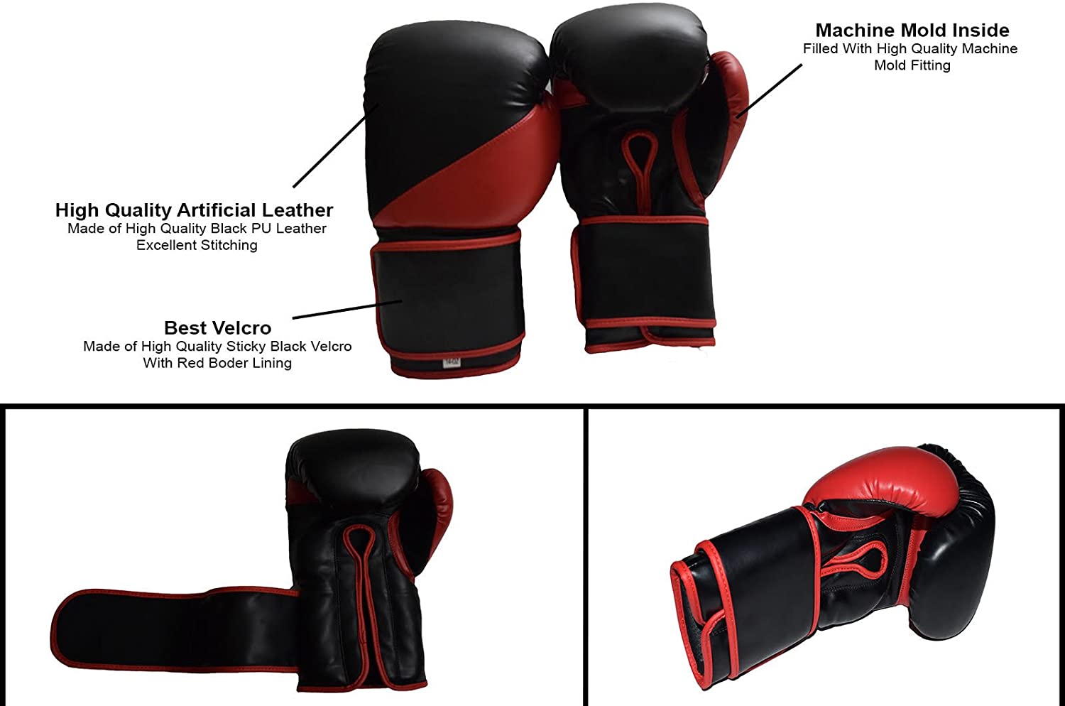 B Baosity Kickboxing Focus Pad Boxing Gloves Martial Arts Fight MMA Mittens 